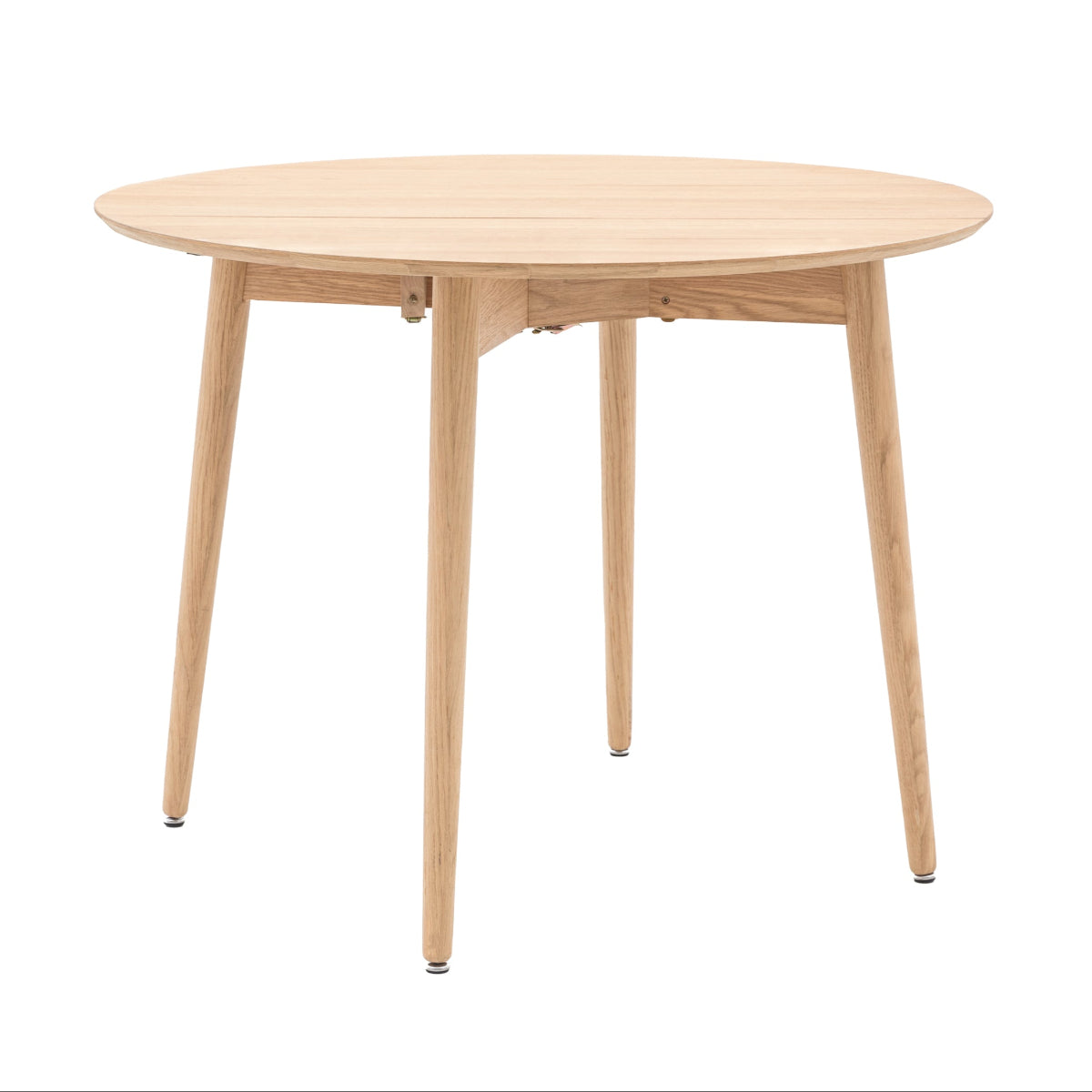 Gallery Direct Hatfield Flding Dning Tble Natural 1000x1000x750mm