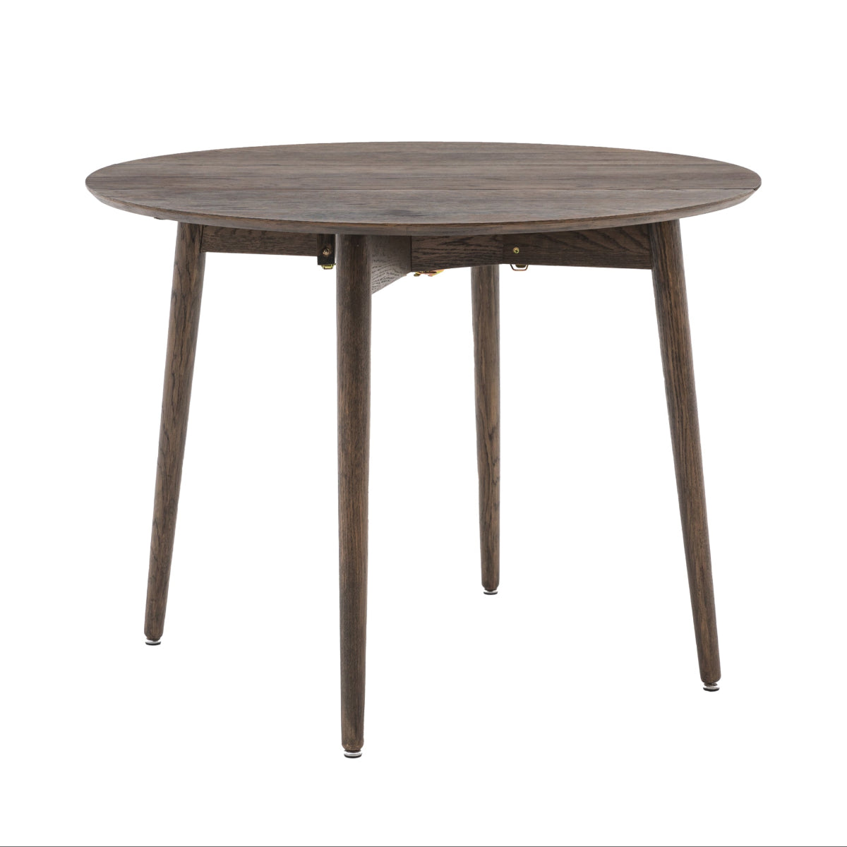 Gallery Direct Hatfield Folding Dning Tble Smoked 1000x1000x750mm