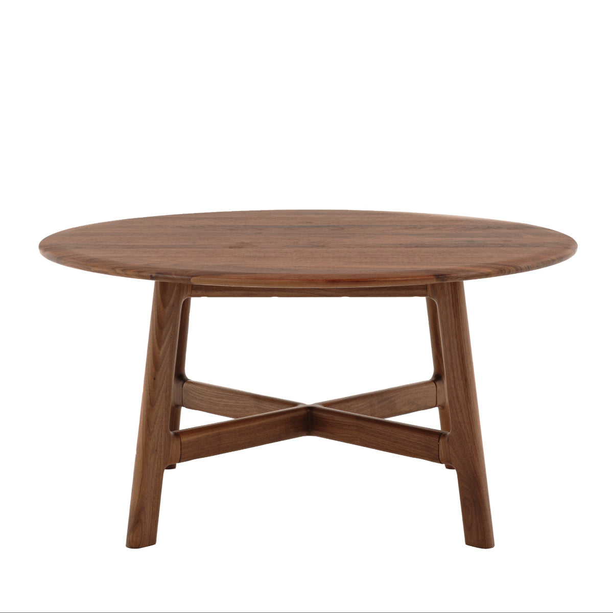 Gallery Direct Madrid Round Coffee Table Walnut 800x800x400mm