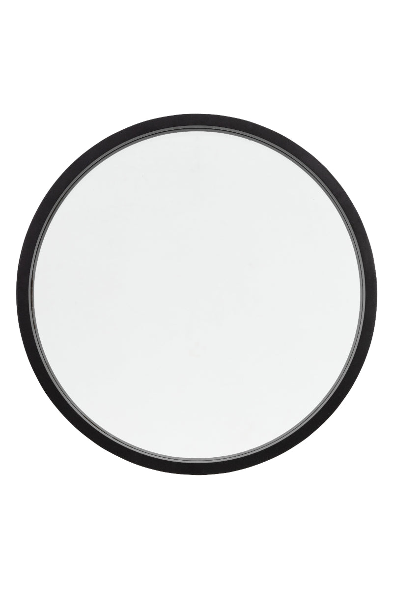 Gallery Direct Higgins Round Mirror Black 600x600mm