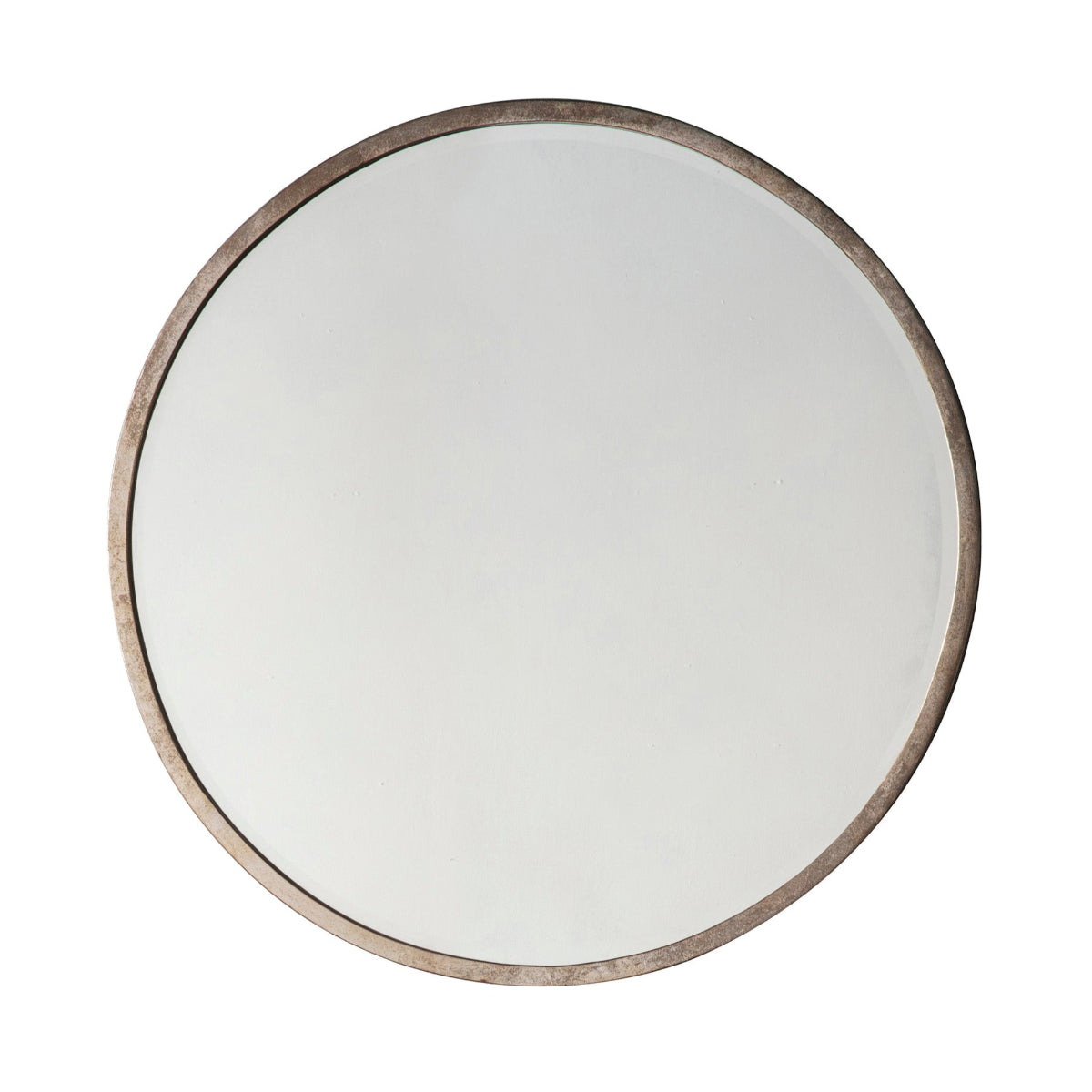 Gallery Direct Higgins Round Mirror Antique Silver 600x600mm