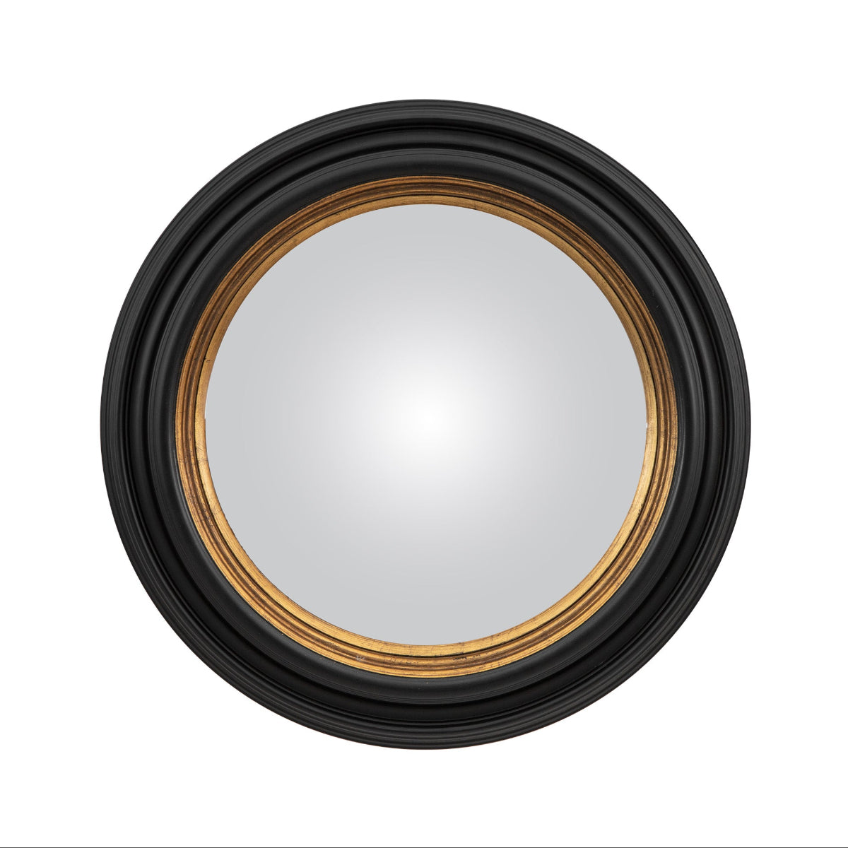 Gallery Direct Rockbourne Convex Mirror Black & Gold 500x500mm