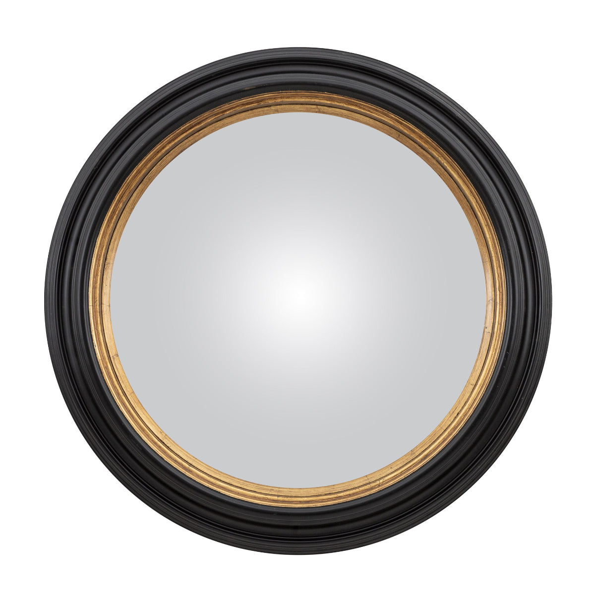 Gallery Direct Rockbourne Convex Mirror Black & Gold 630x630mm