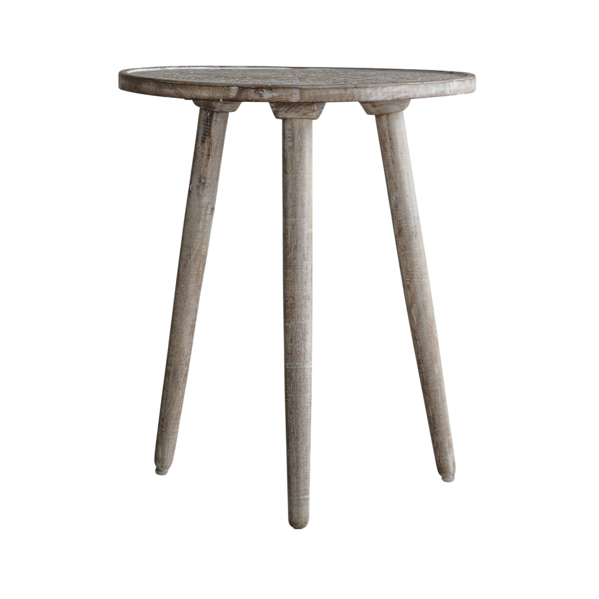 Gallery Direct Agra Side Table Natural White 450x450x550mm