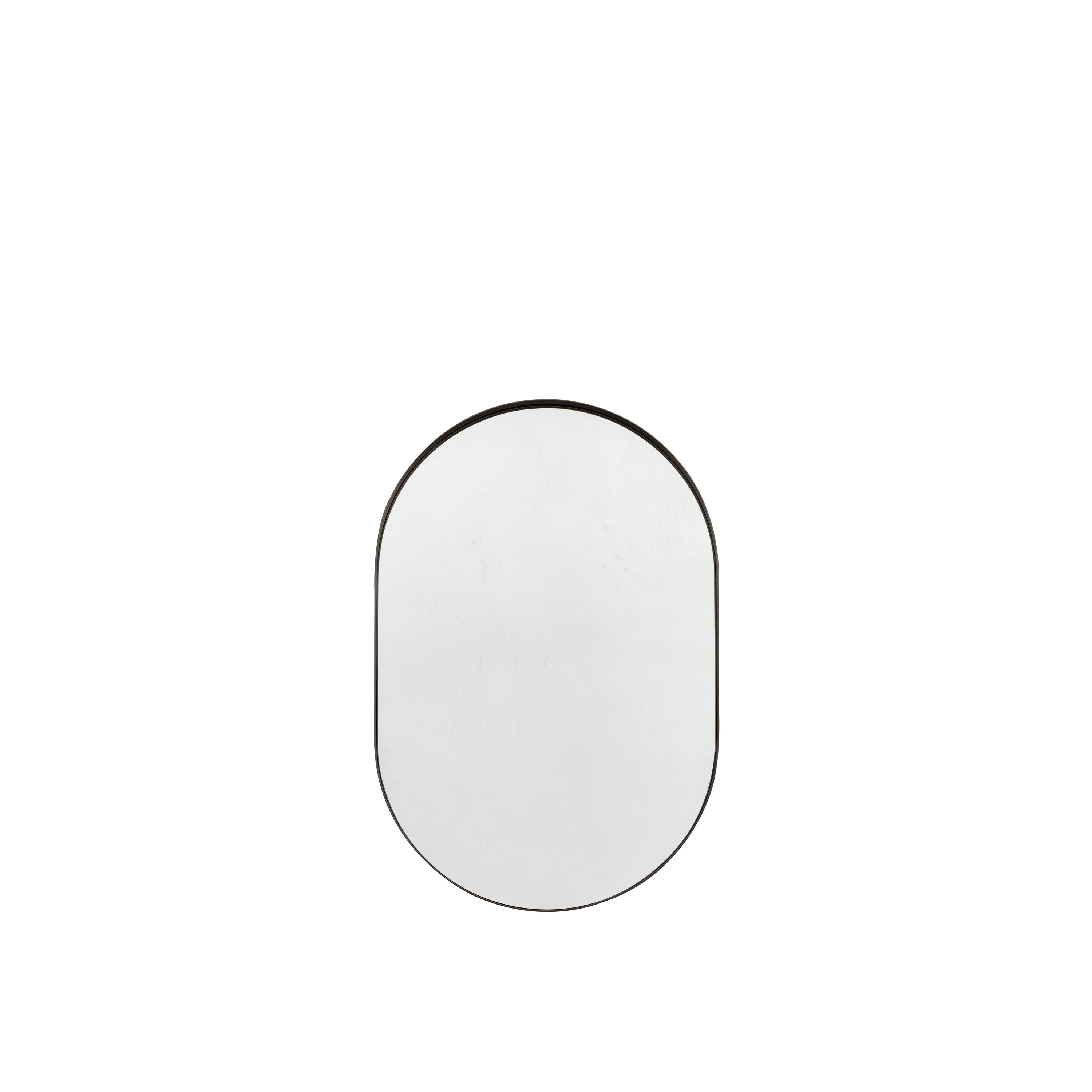 Gallery Direct Hurston Elipse Mirror Black 600x30x900mm