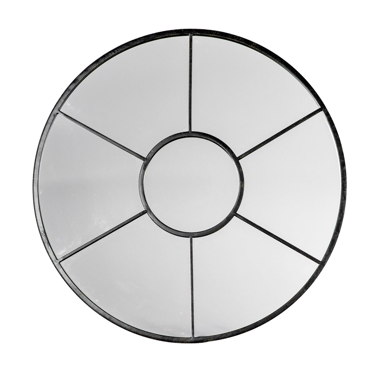 Gallery Direct Valence Round Mirror Black 600x600mm