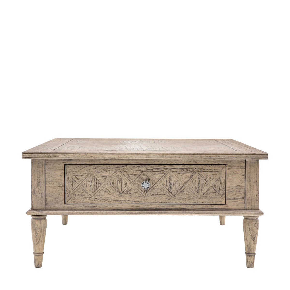 Gallery Direct Mustique Square 2 Drawer Coffee Tble 900x900x435mm