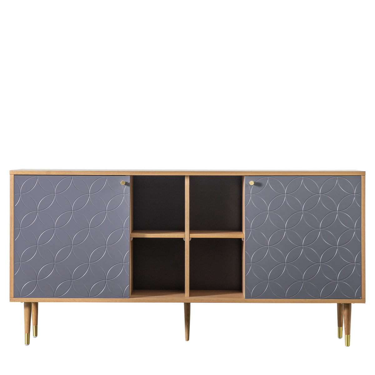 Gallery Direct Newbury Sideboard Oak Grey 1600x400x790mm