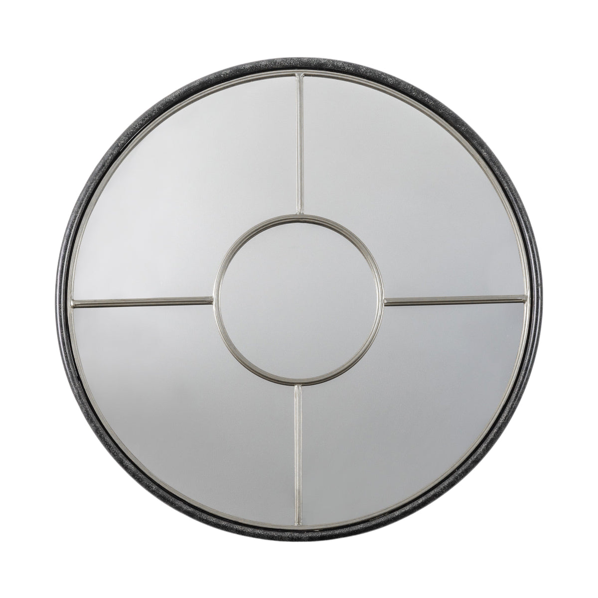 Gallery Direct Rocca Round Mirror Silver 800x35x800mm