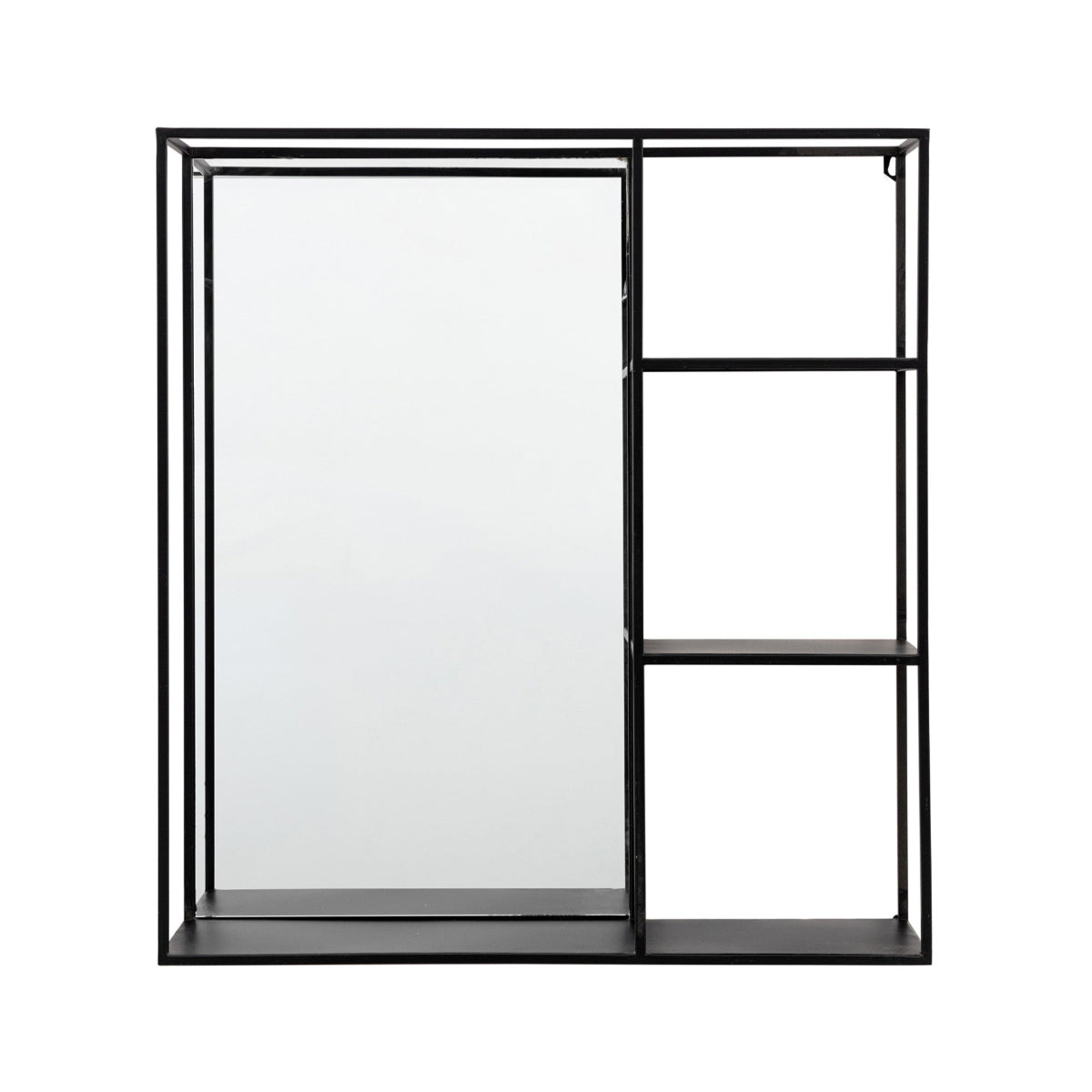 Gallery Direct Bassan Mirror Shelf Black 600x120x650mm