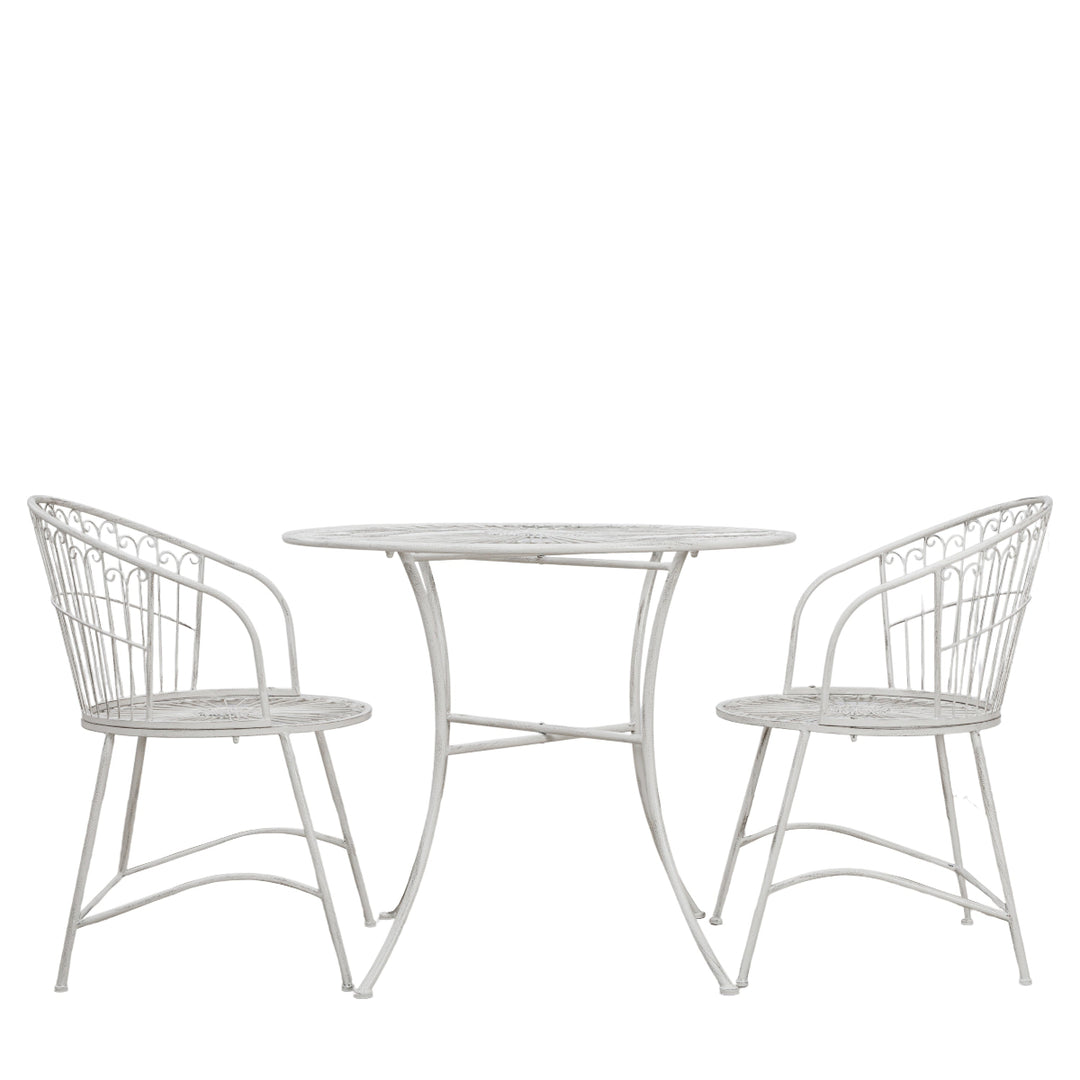 Gallery Direct Siracusa 2 Seater Bistro Set Vanilla