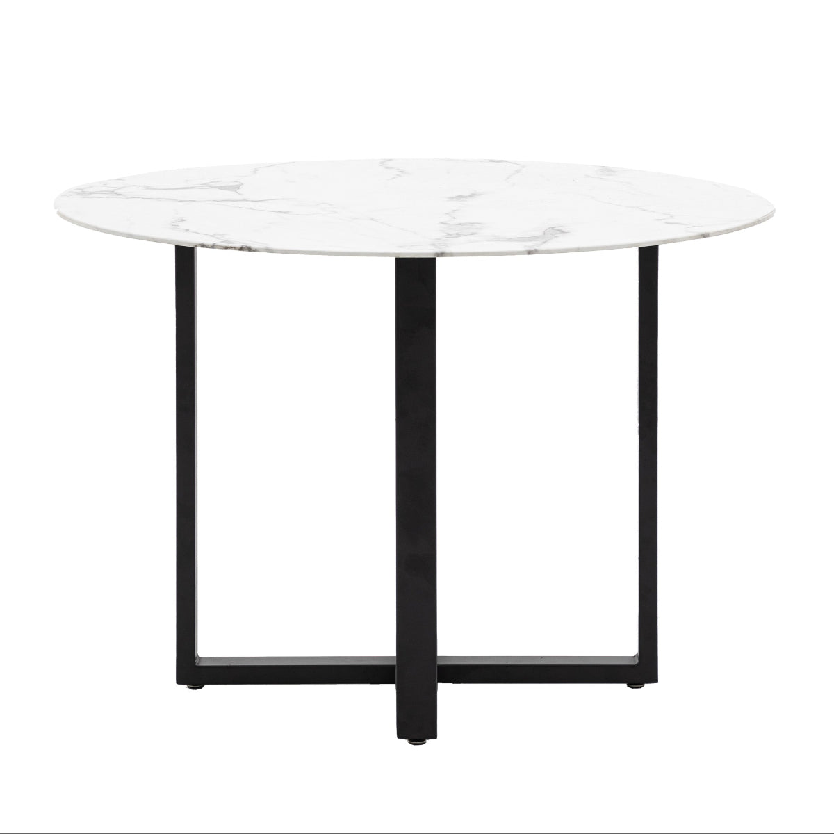 Gallery Direct Connolly Dining Table White Effect 1100x1100x750mm