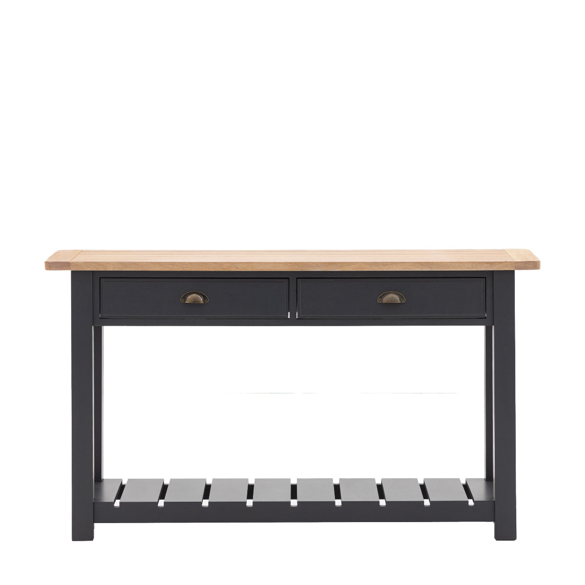 Gallery Direct Eton 2 Drawer Console Meteor 1400x380x800mm 