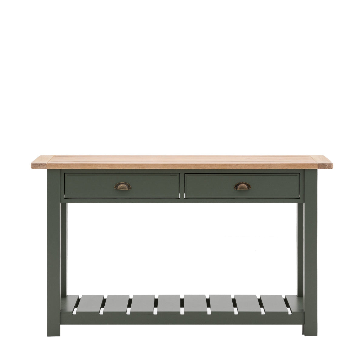 Gallery Direct Eton 2 Drawer Console Moss 1400x380x800mm 