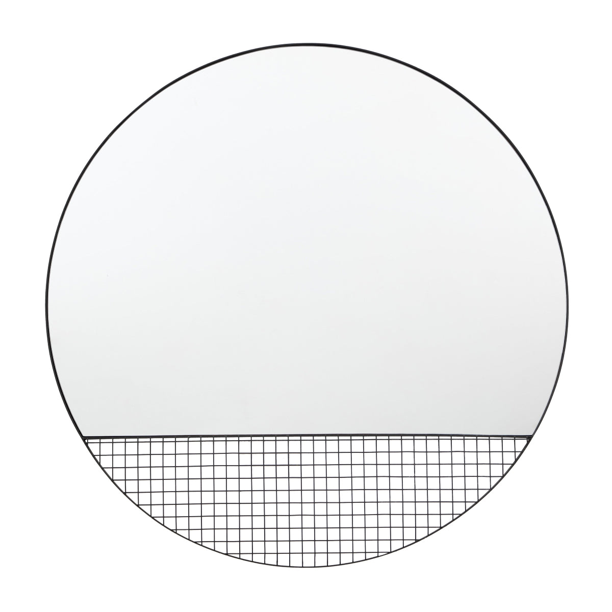 Gallery Direct Roosevelt Mirror Black 800x20x800mm