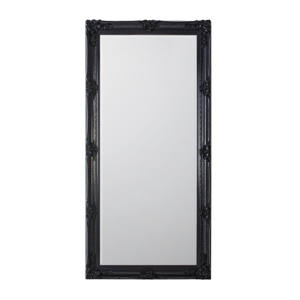 Gallery Direct Abbey Leaner Mirror Black 1650x795mm