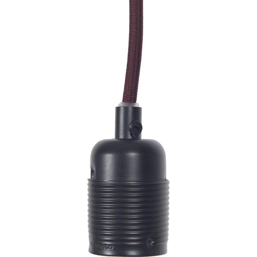 Frama E27 Pendant Matt Black / Bordeaux Cable-Beaumonde
