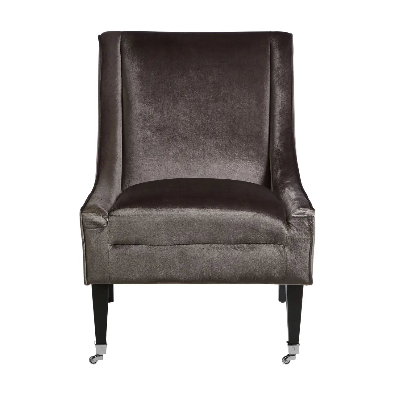 Beaumonde Home Downton Grey Velvet Chair-Beaumonde
