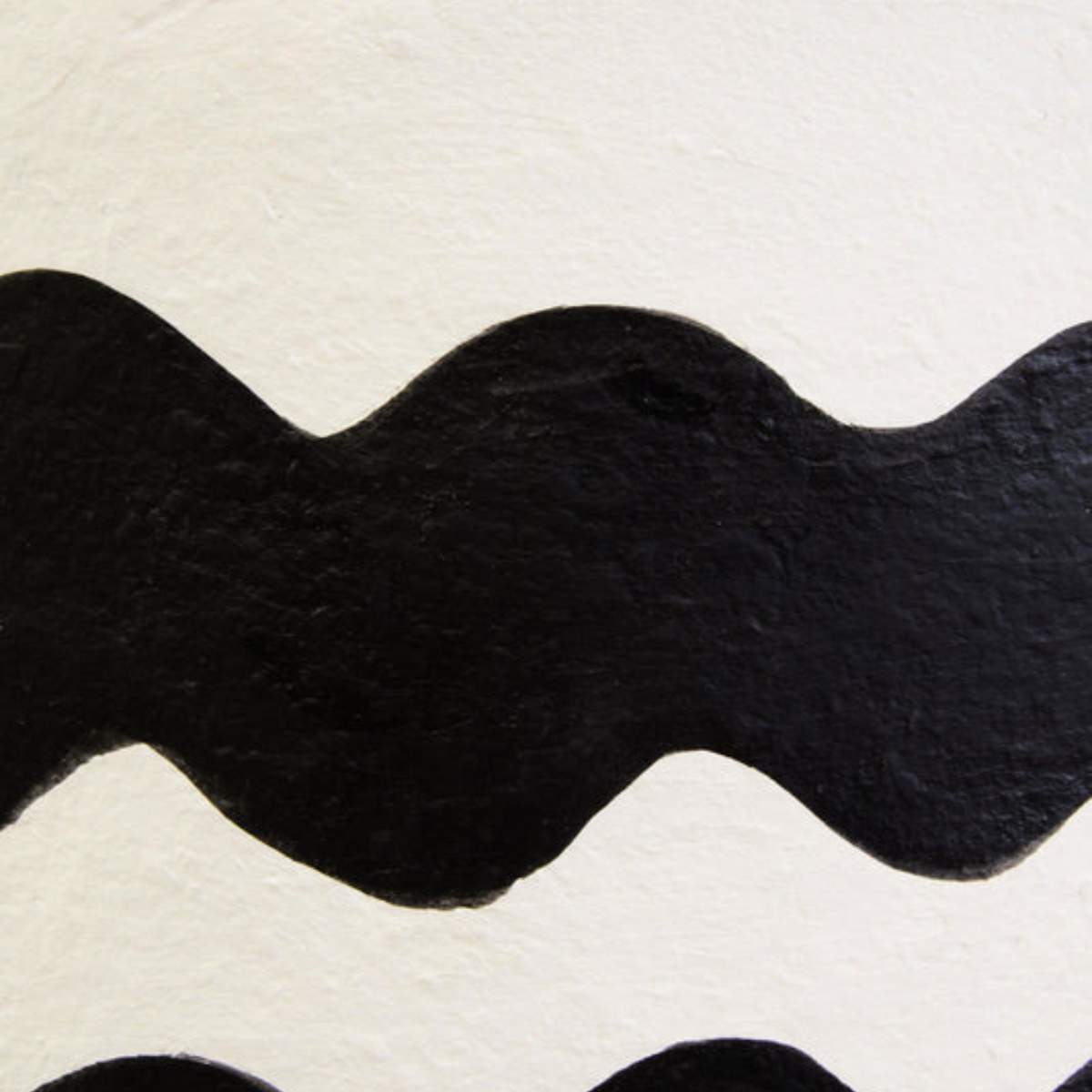 Beaumonde Home Carta 50Cm Black And White Curved Stripe Papier Mache Table Lamp