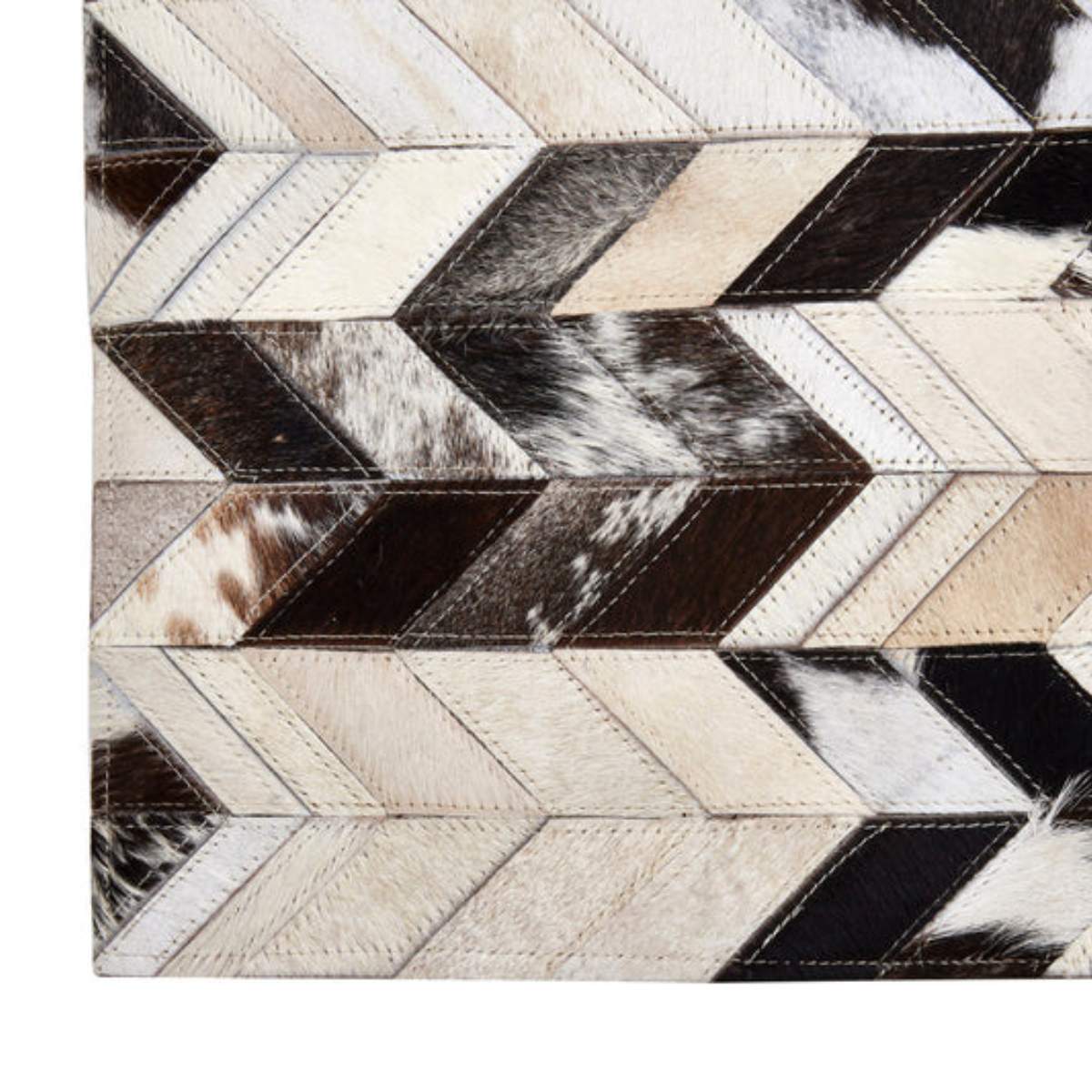 Beaumonde Home Bosie Safira Large Black Patchwork Rug