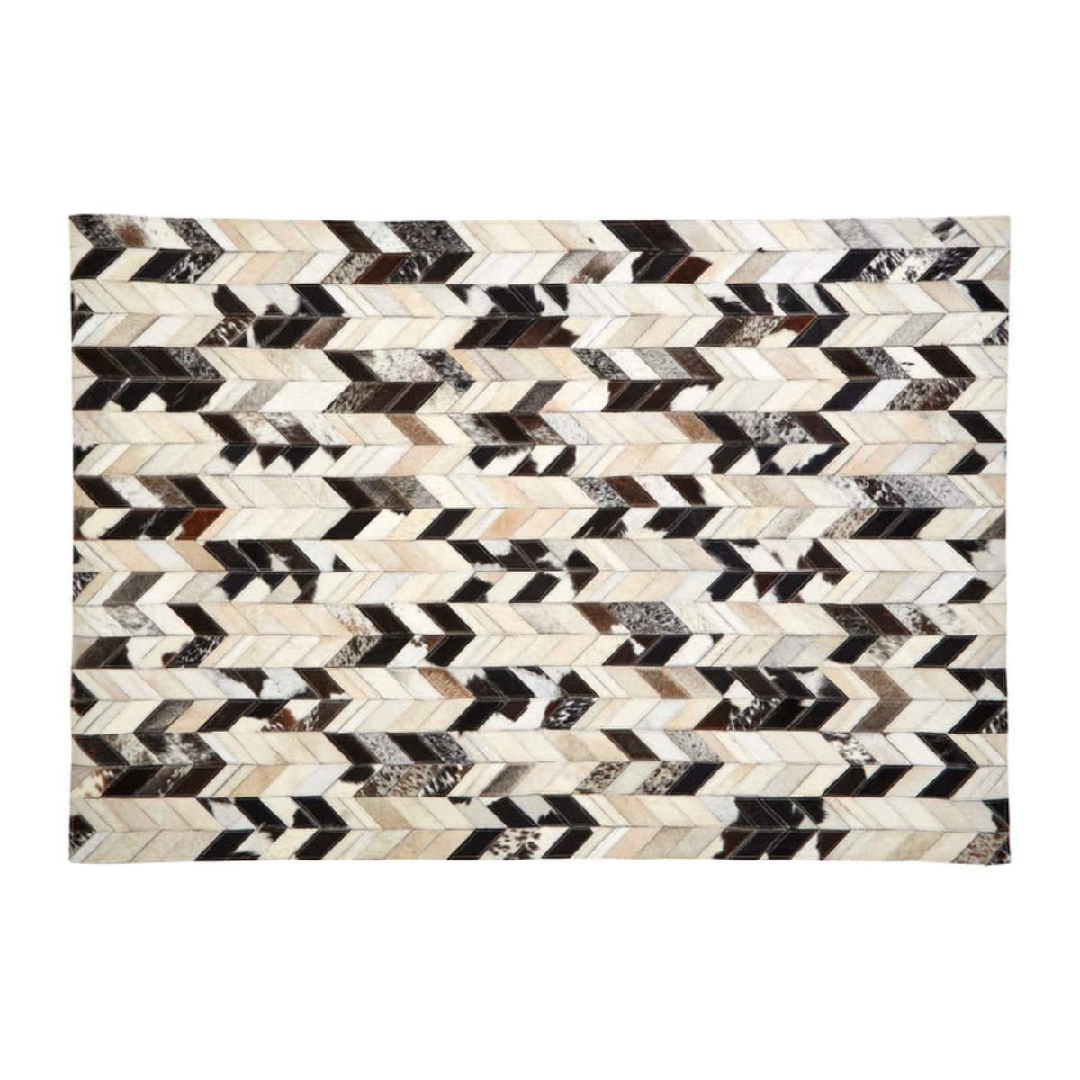 Beaumonde Home Bosie Safira Small Black And White Patchwork Rug