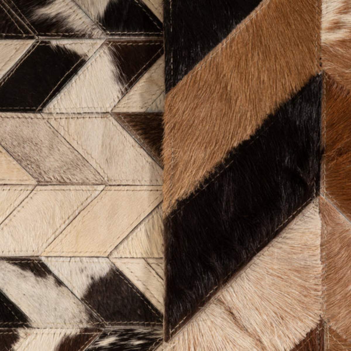 Beaumonde Home Bosie Safira Small Black And White Patchwork Rug