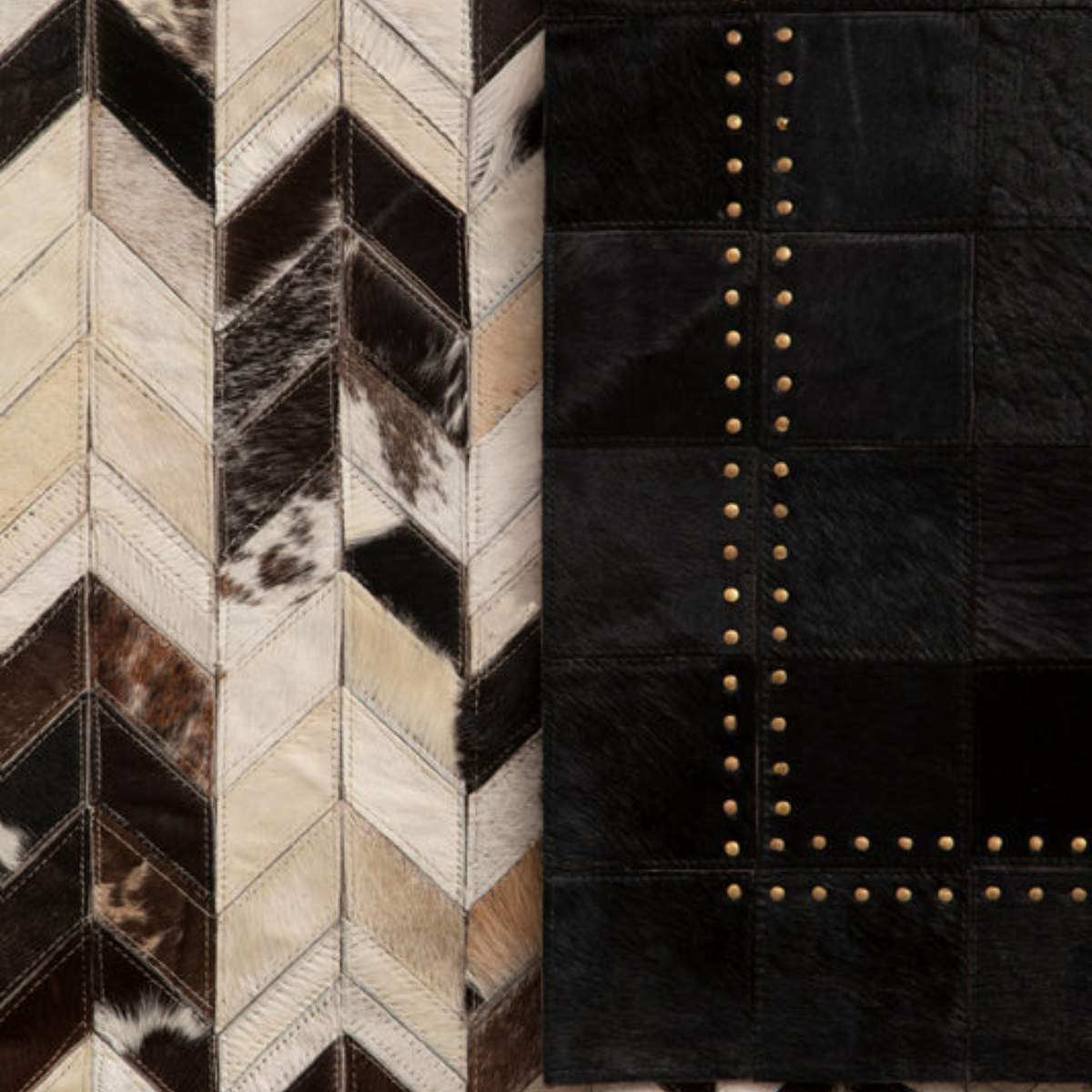 Beaumonde Home Bosie Safira Small Black And White Patchwork Rug