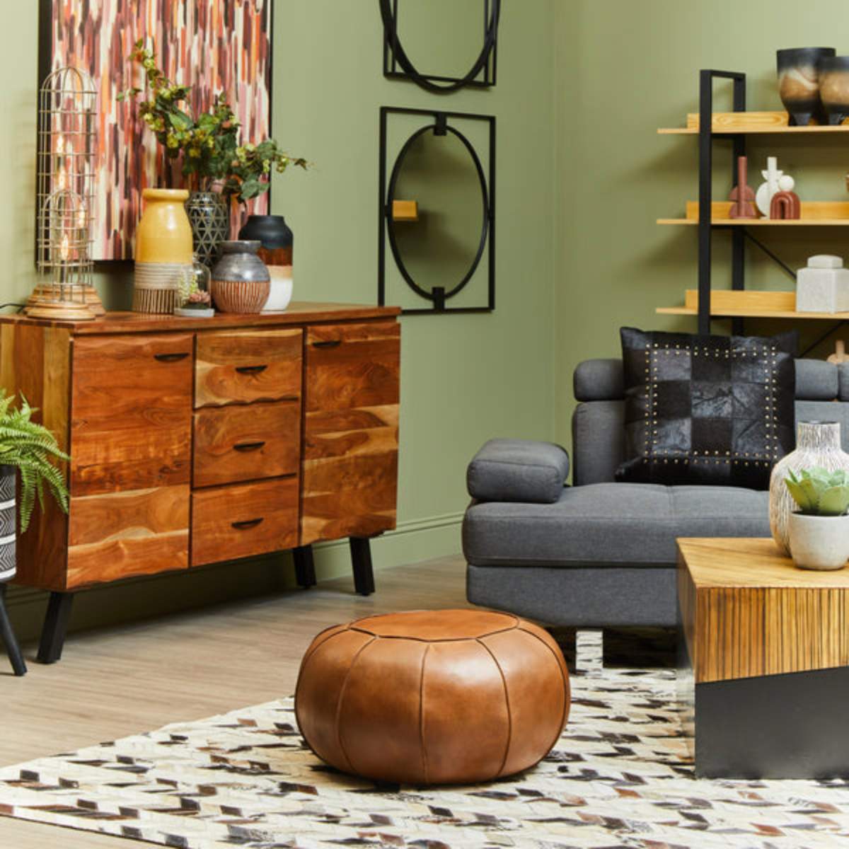 Beaumonde Home Bosie Safira Small Black And White Patchwork Rug