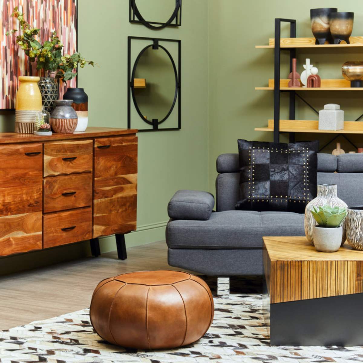 Beaumonde Home Bosie Safira Small Black And White Patchwork Rug