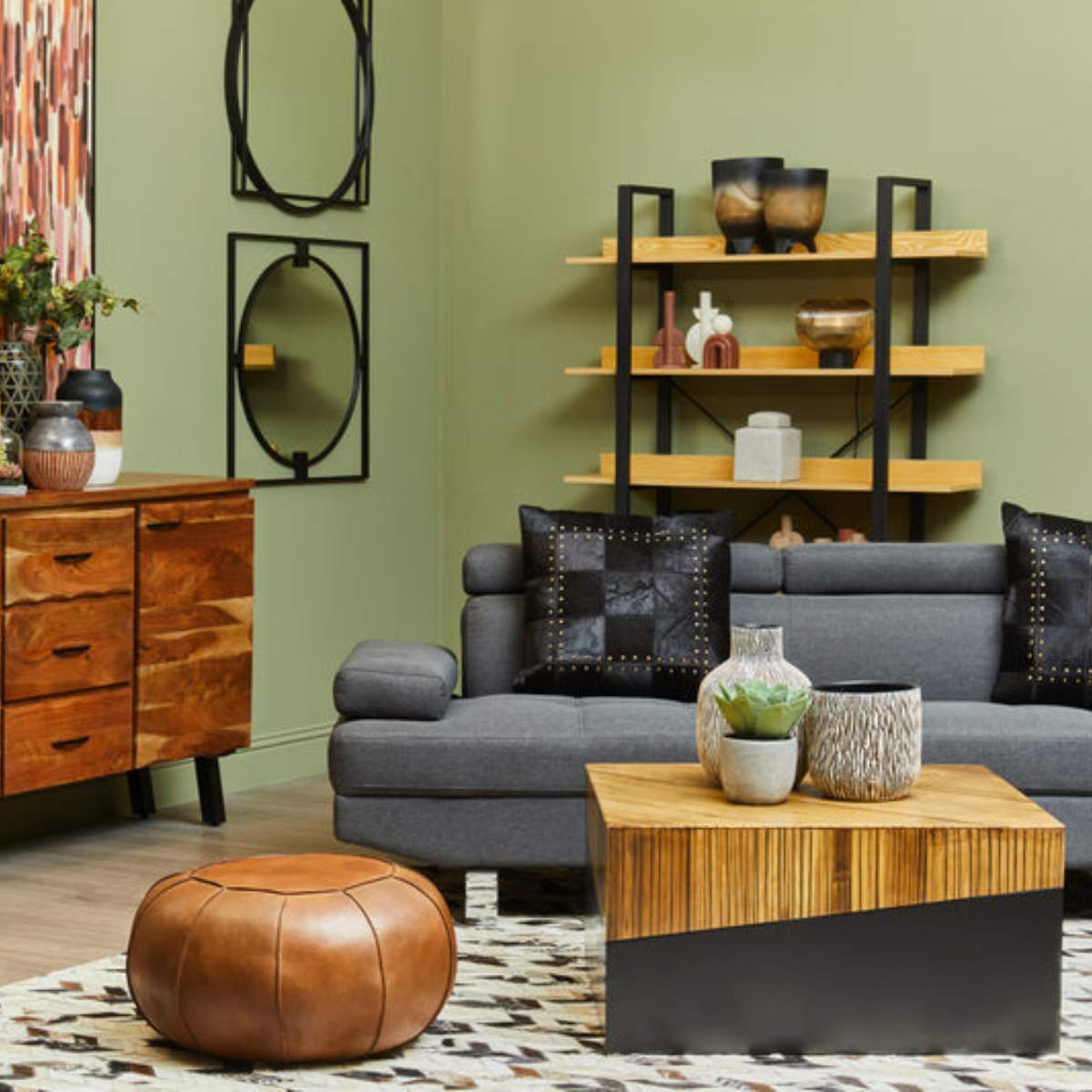 Beaumonde Home Bosie Safira Small Black And White Patchwork Rug