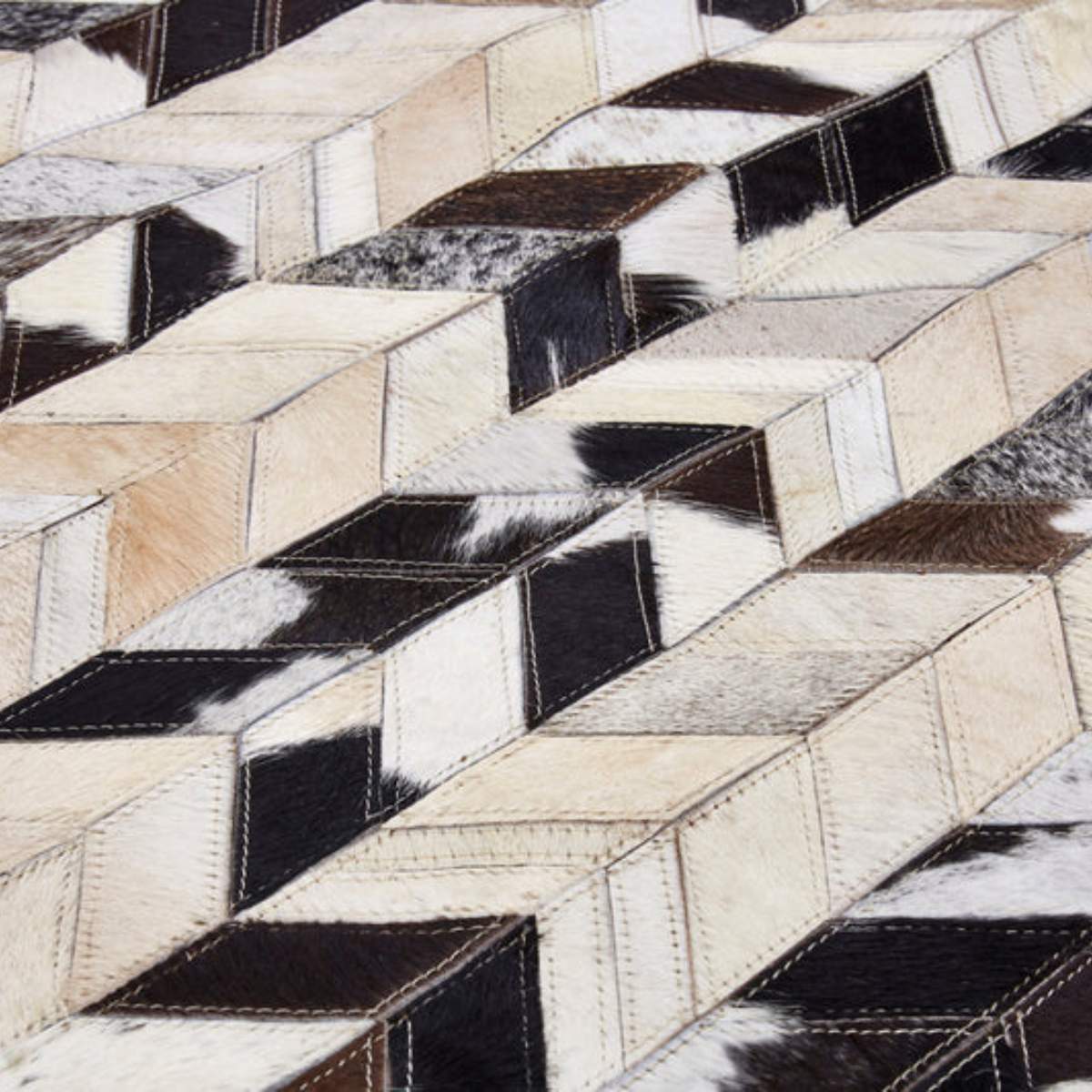 Beaumonde Home Bosie Safira Small Black And White Patchwork Rug