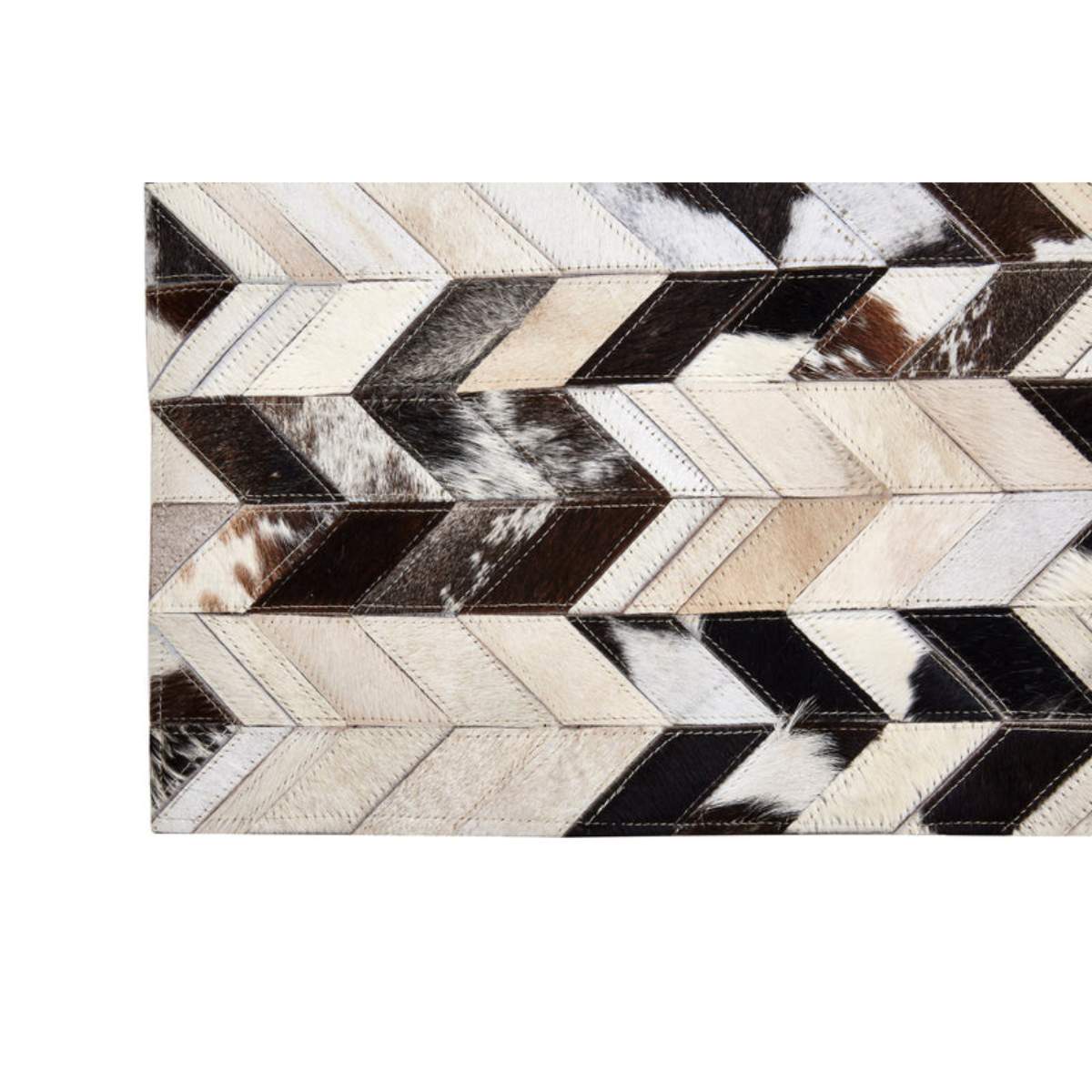 Beaumonde Home Bosie Safira Small Black And White Patchwork Rug