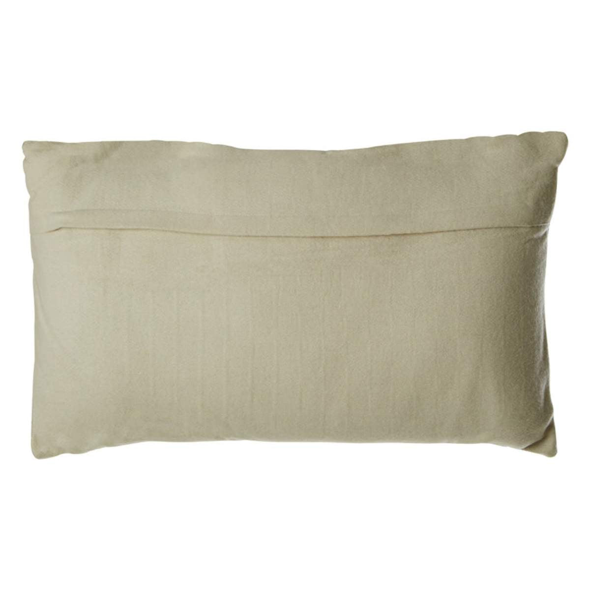 Beaumonde Home Bosie Kensington Townhouse Rectangular Ivory And Silver Check Cushion