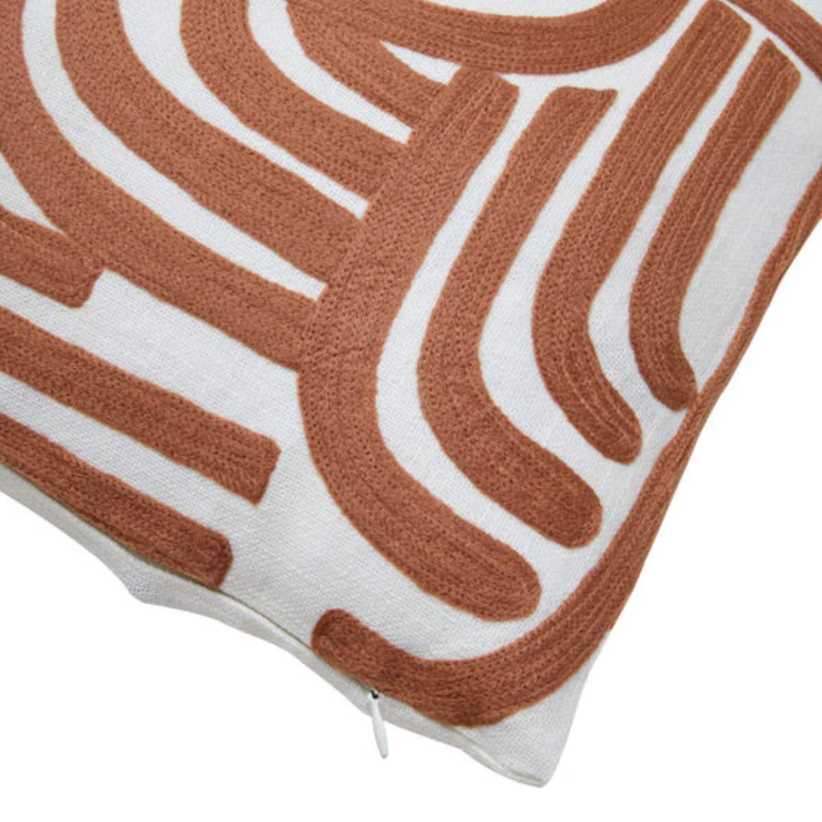 Beaumonde Home Bosie Ozella Natural And Terracotta Cushion