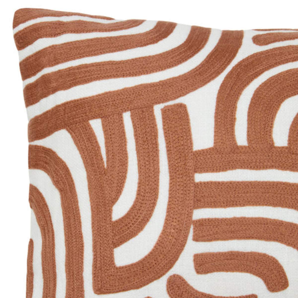 Beaumonde Home Bosie Ozella Natural And Terracotta Cushion