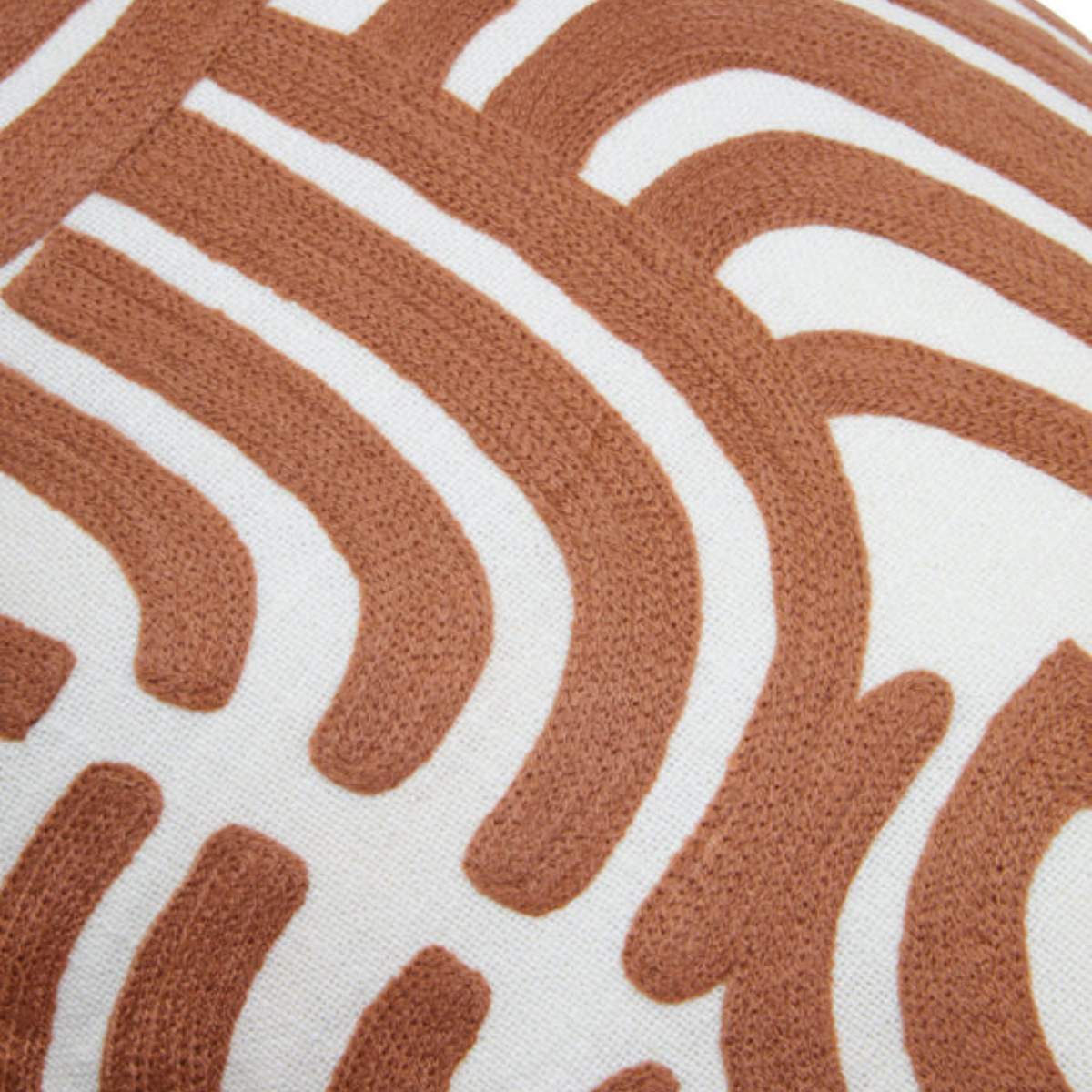 Beaumonde Home Bosie Ozella Natural And Terracotta Cushion