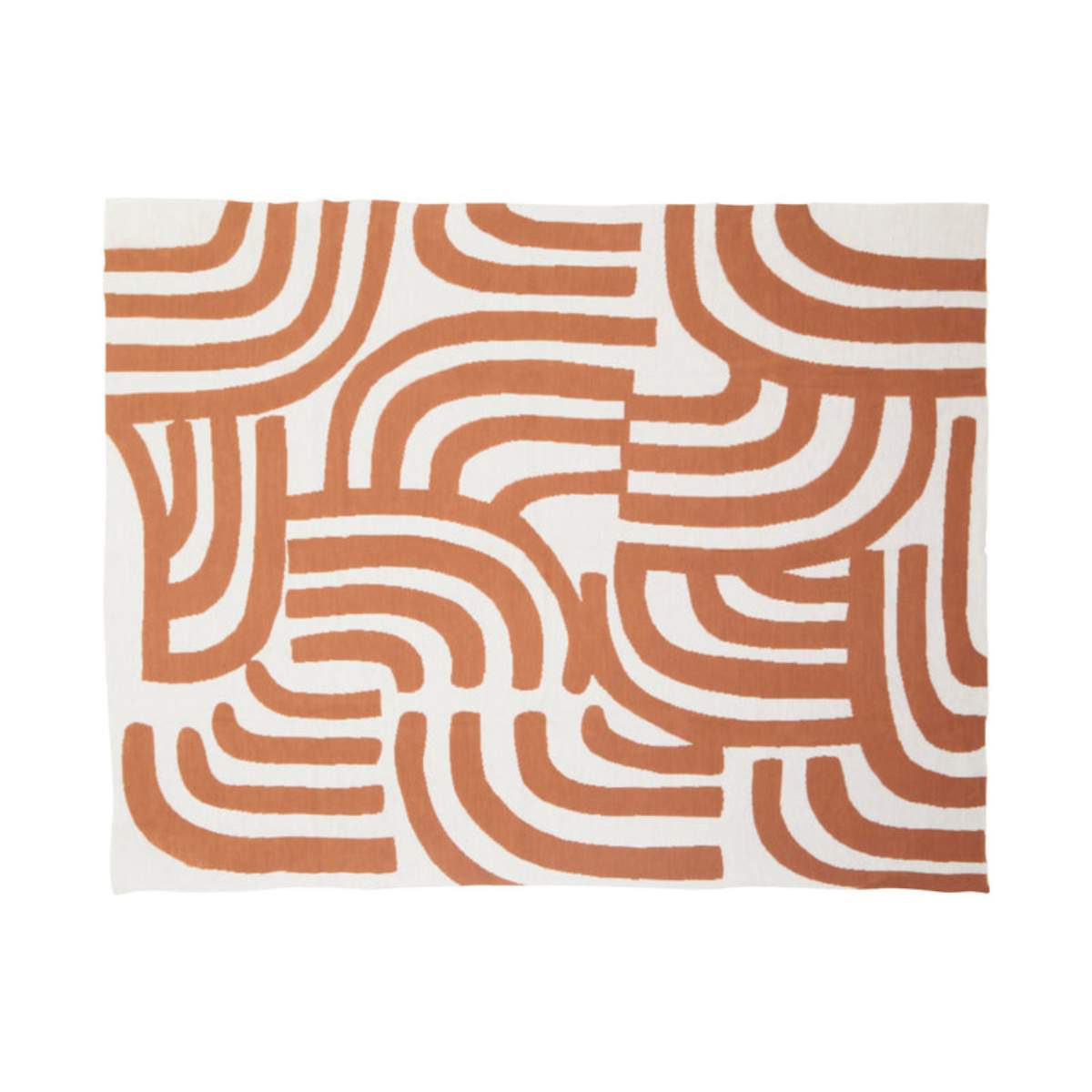 Beaumonde Home Bosie Ozella Natural And Terracotta Throw