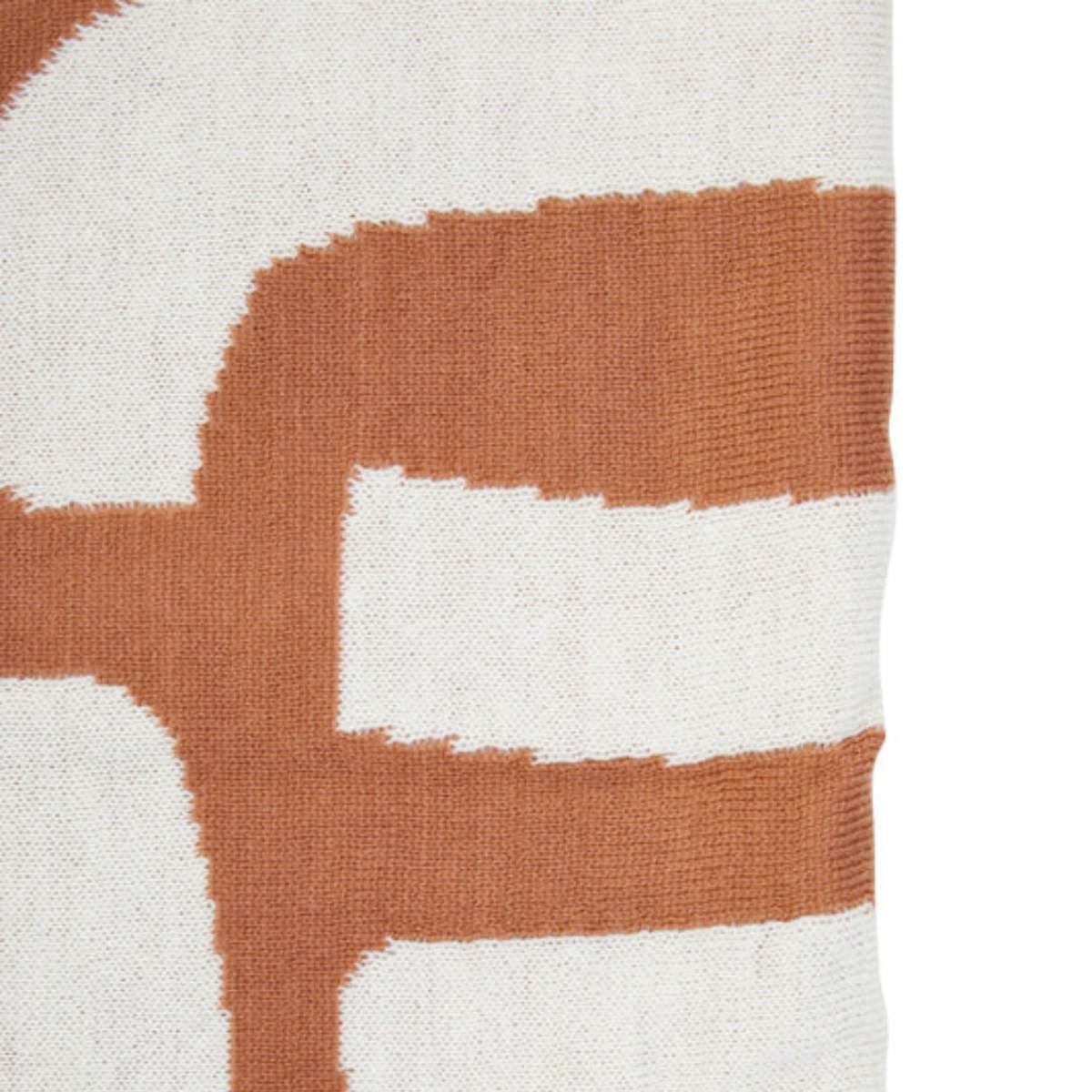 Beaumonde Home Bosie Ozella Natural And Terracotta Throw