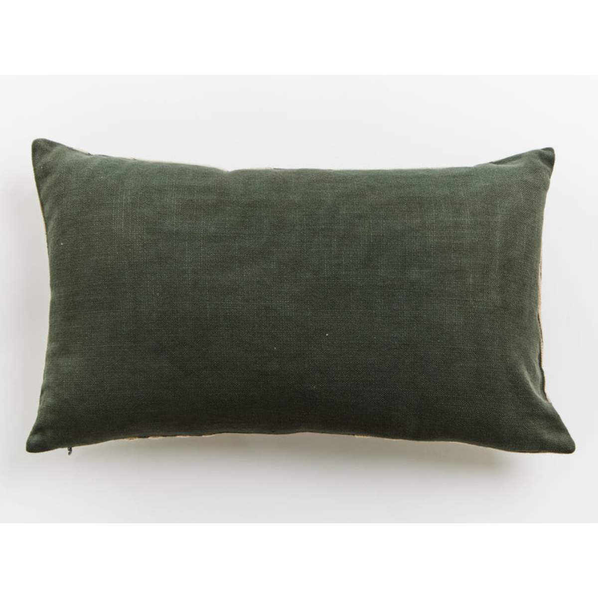Beaumonde Home Bosie Ozella Natural And Green Rectangular Cushion