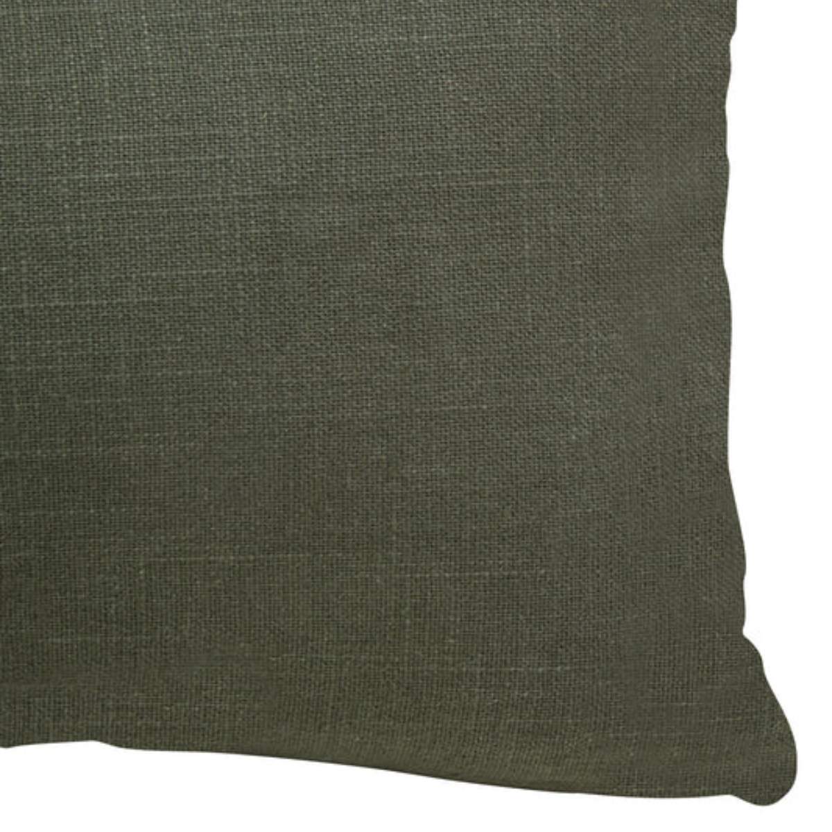 Beaumonde Home Bosie Ozella Natural And Green Rectangular Cushion