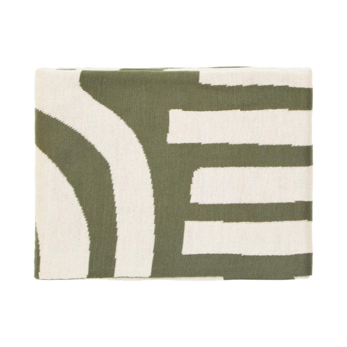 Beaumonde Home Bosie Ozella Natural And Green Throw