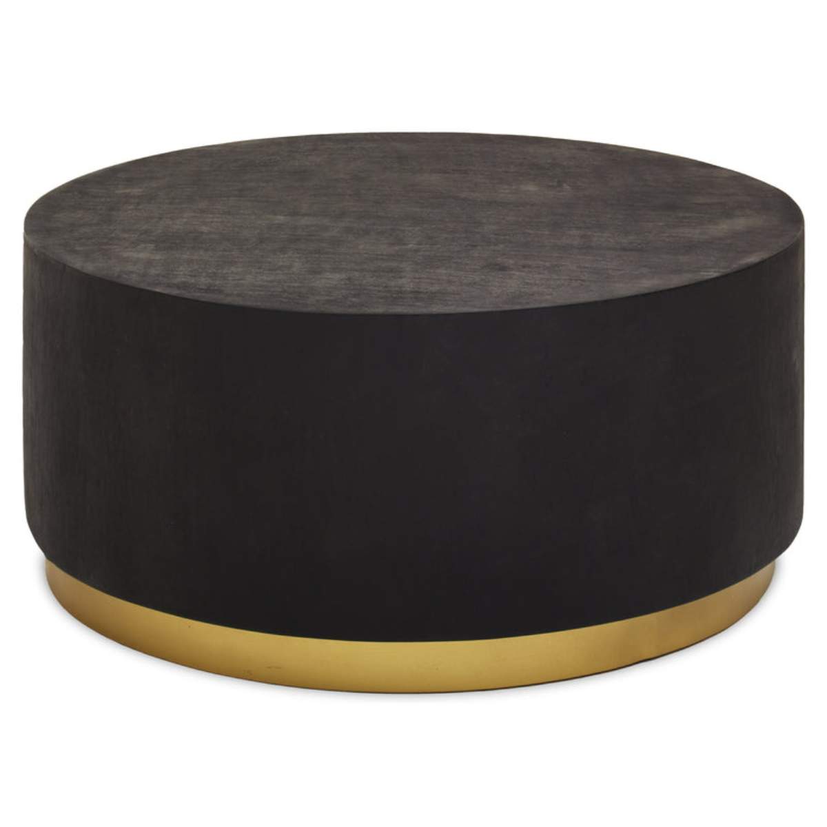 Beaumonde Home Naro Black And Gold Concrete Look Coffee Table