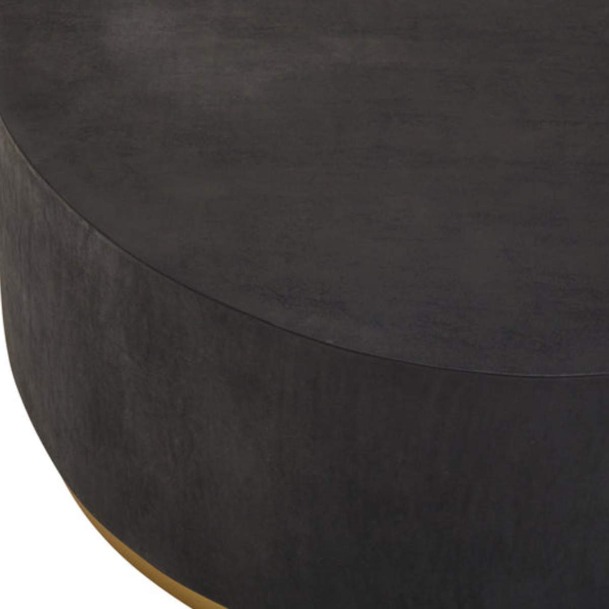 Beaumonde Home Naro Black And Gold Concrete Look Coffee Table