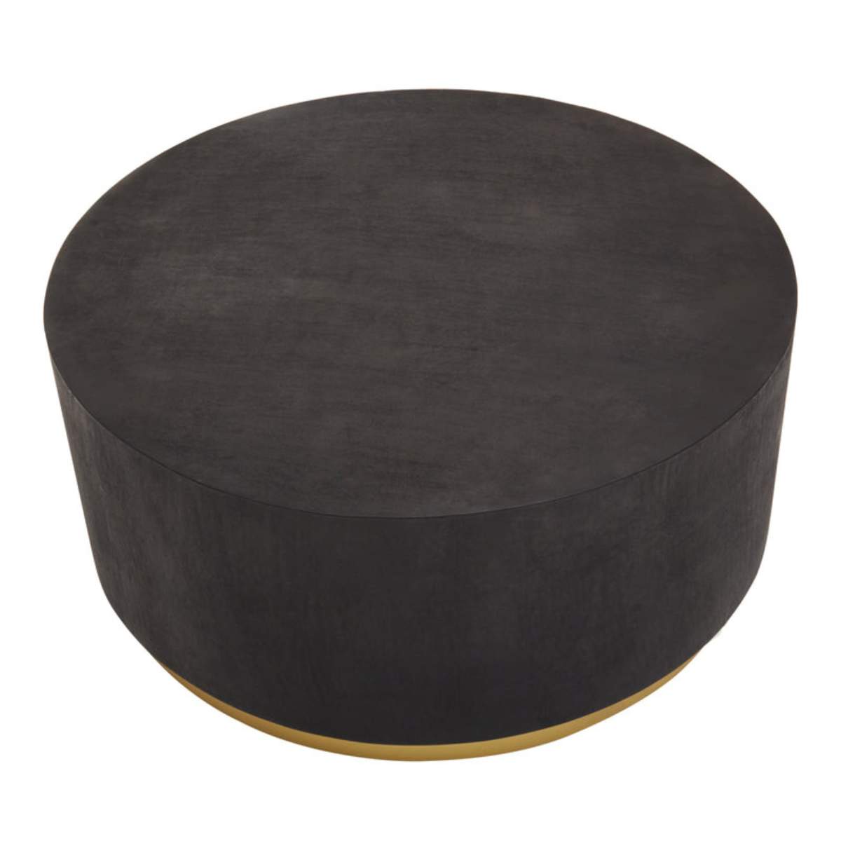 Beaumonde Home Naro Black And Gold Concrete Look Coffee Table