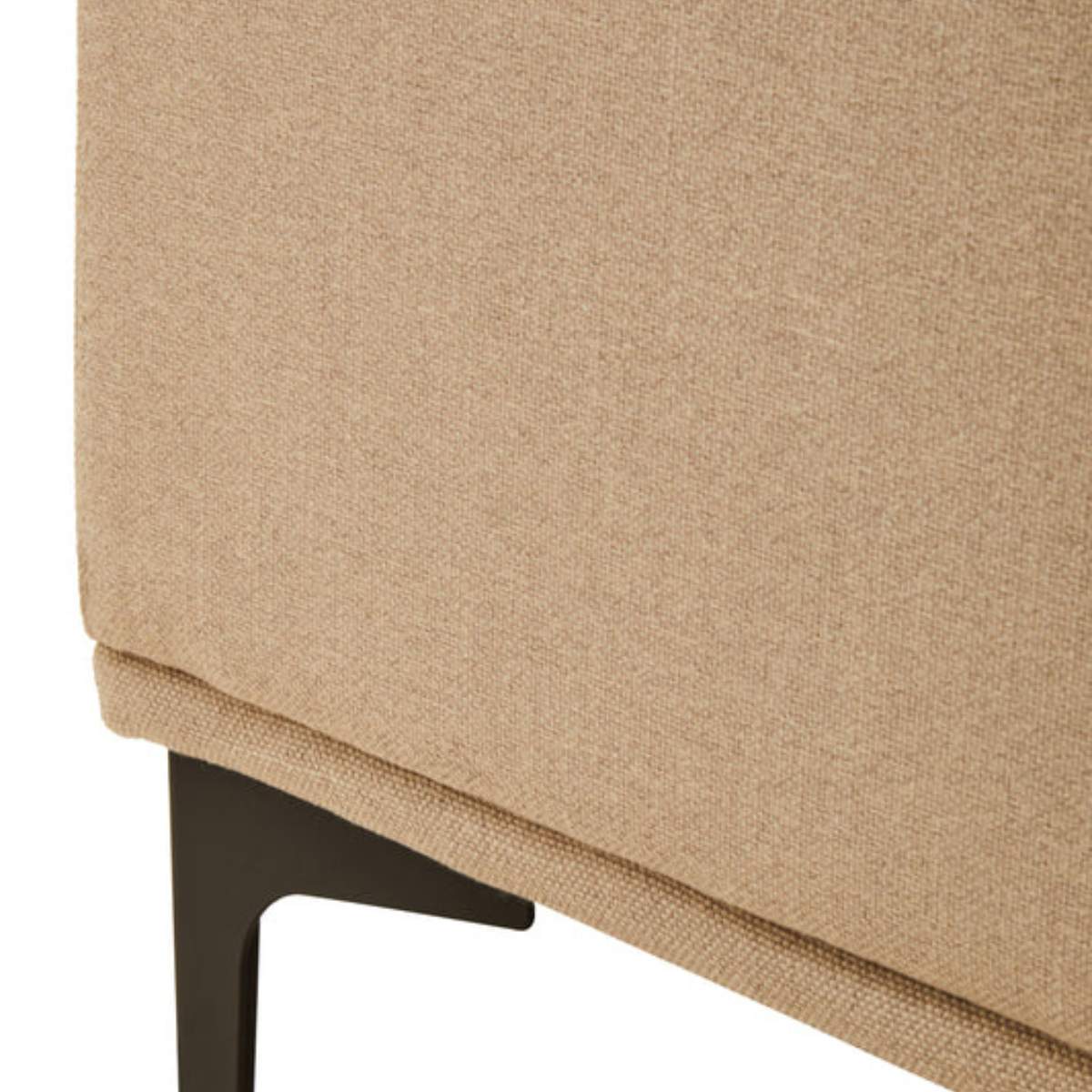 Beaumonde Home Toulon 3 Seat Natural Fabric Left Chaise Sofa