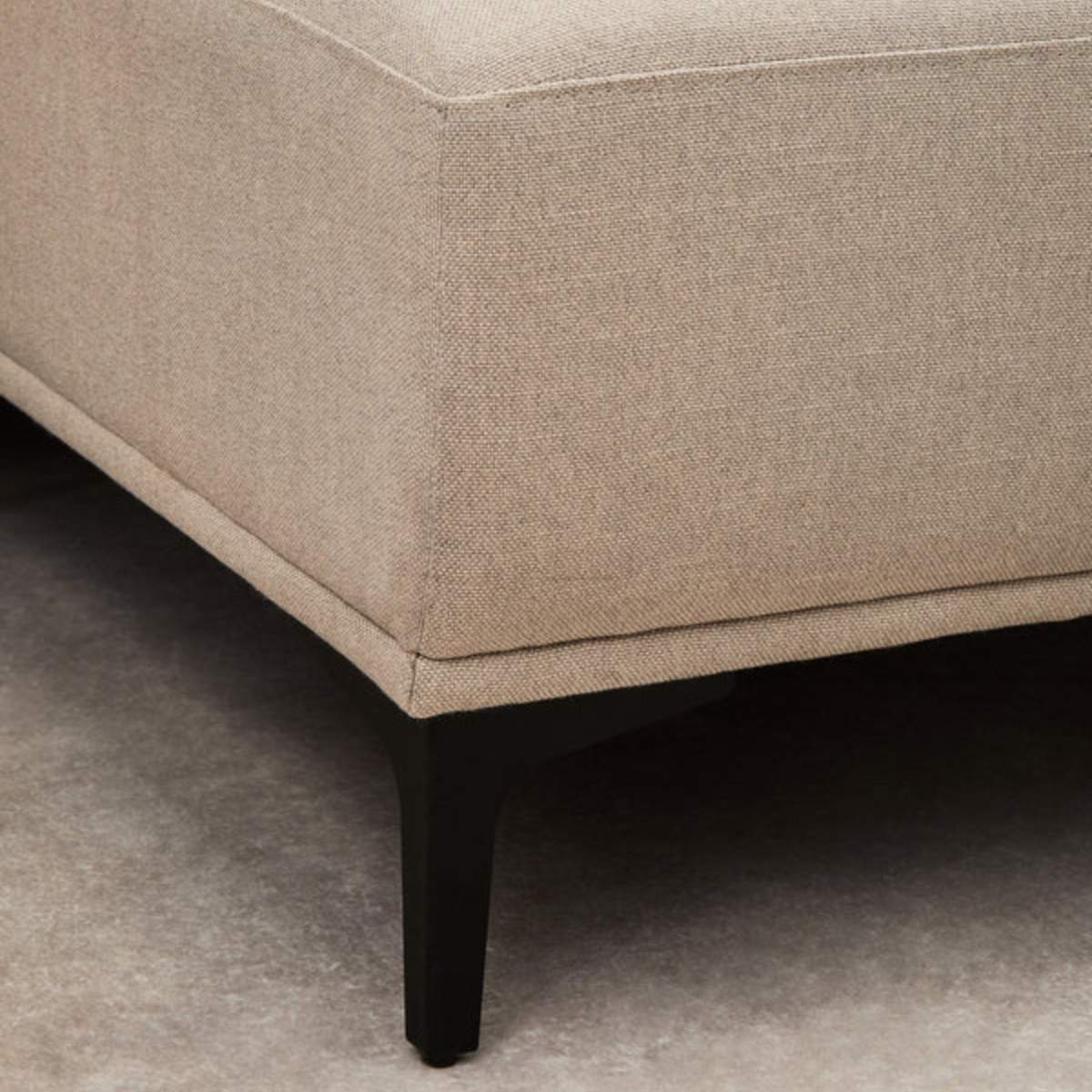 Beaumonde Home Toulon 3 Seat Natural Fabric Left Chaise Sofa
