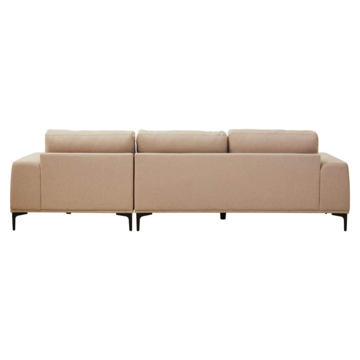 Beaumonde Home Toulon 3 Seat Natural Fabric Left Chaise Sofa