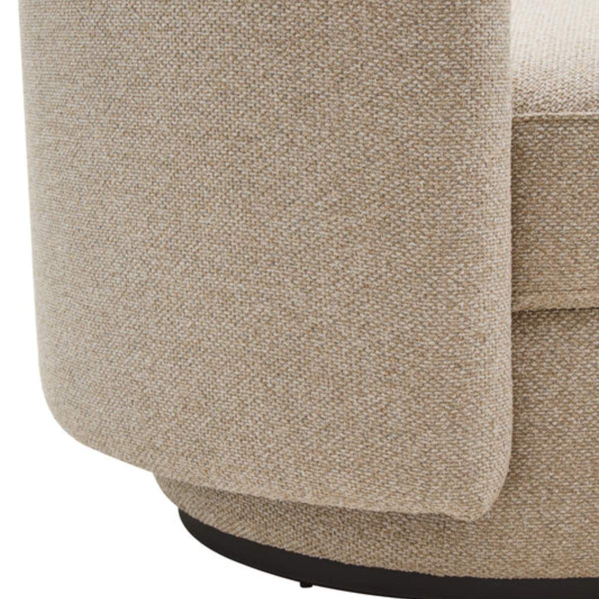 Beaumonde Home Oratino Ivory Linen Fabric 3 Seater Sofa