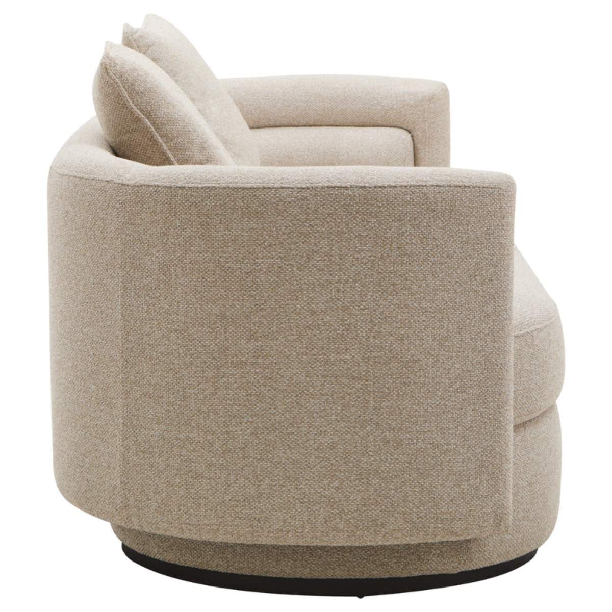 Beaumonde Home Oratino Ivory Linen Fabric 3 Seater Sofa