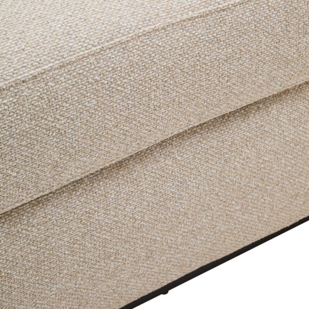 Beaumonde Home Oratino Ivory Linen Fabric 3 Seater Sofa